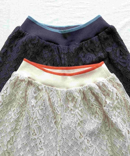 Q（キュー）の「スカラレースワイドパンツ（その他パンツ・レディース・アイボリー/チャコールグレー・MEDIUM）」の8枚目の写真