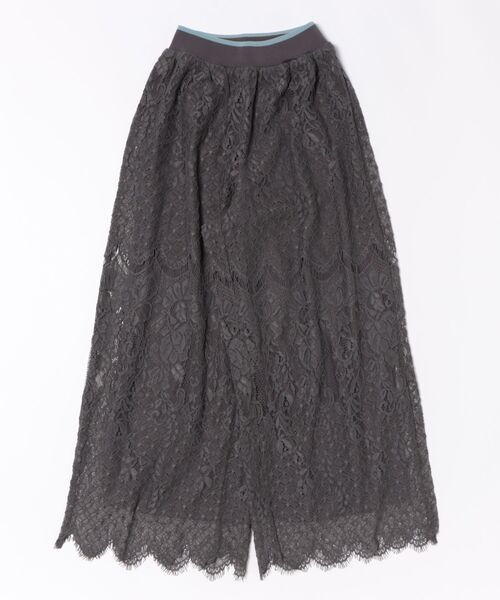 Q（キュー）の「スカラレースワイドパンツ（その他パンツ・レディース・アイボリー/チャコールグレー・MEDIUM）」の20枚目の写真
