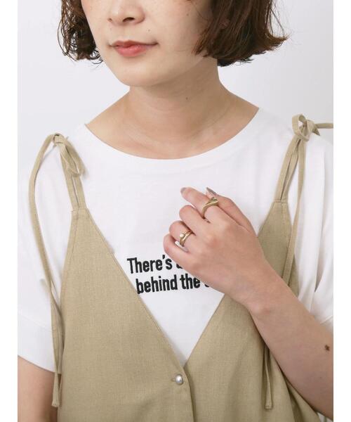 Samansa Mos2 blue（サマンサモスモスブルー）の「◎キャミソールジレ（シャツ/ブラウス・レディース・ベージュ/ブラック/チャコールグレー・F）」の21枚目の写真