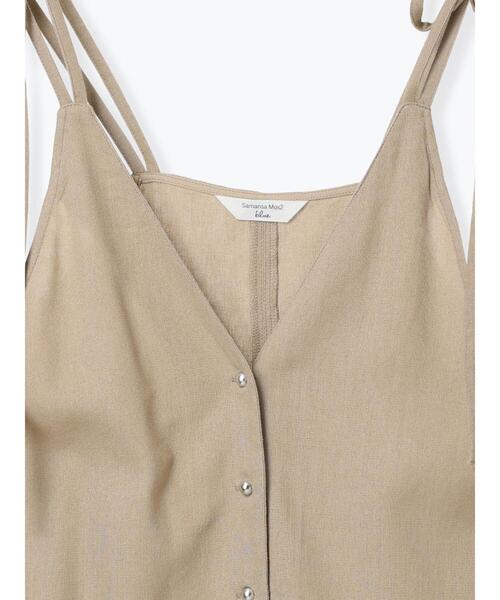 Samansa Mos2 blue（サマンサモスモスブルー）の「◎キャミソールジレ（シャツ/ブラウス・レディース・ベージュ/ブラック/チャコールグレー・F）」の17枚目の写真