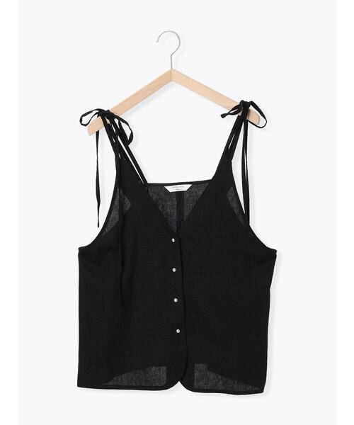 Samansa Mos2 blue（サマンサモスモスブルー）の「◎キャミソールジレ（シャツ/ブラウス・レディース・ベージュ/ブラック/チャコールグレー・F）」の11枚目の写真