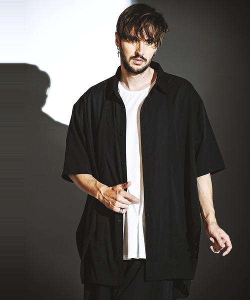 NO ID.(ノーアイディ)の「【NO ID.】Squid Half Sleeve Long Shirt / Squid ハーフ スリーブ ロング シャツ(シャツ/ブラウス・メンズ・グレー/ブラック/ホワイト・ONE SIZE)」の20枚目の写真