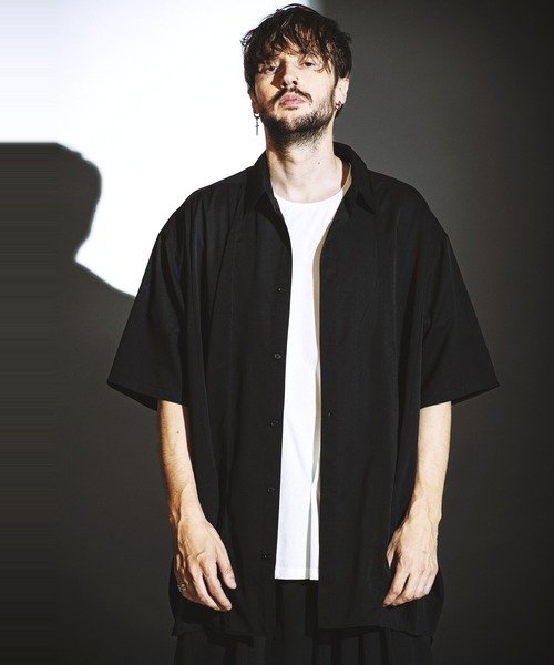 NO ID.(ノーアイディ)の「【NO ID.】Squid Half Sleeve Long Shirt / Squid ハーフ スリーブ ロング シャツ(シャツ/ブラウス・メンズ・グレー/ブラック/ホワイト・ONE SIZE)」の22枚目の写真
