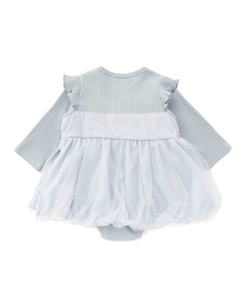 SLAP SLIP BABY（スラップスリップベビー）の「キラキラドットチュールスカートロンパースベビー(70~80cm)（ロンパース・キッズ・ブルー/オレンジ・70cm/80ｃｍ）」の7枚目の写真