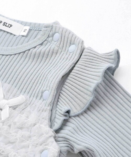 SLAP SLIP BABY（スラップスリップベビー）の「キラキラドットチュールスカートロンパースベビー(70~80cm)（ロンパース・キッズ・ブルー/オレンジ・70cm/80ｃｍ）」の9枚目の写真