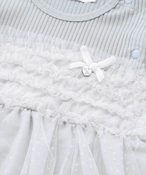 SLAP SLIP BABY（スラップスリップベビー）の「キラキラドットチュールスカートロンパースベビー(70~80cm)（ロンパース・キッズ・ブルー/オレンジ・70cm/80ｃｍ）」の11枚目の写真