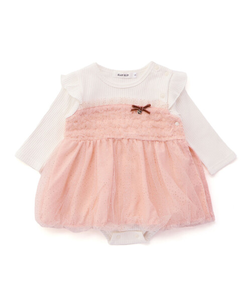 SLAP SLIP BABY（スラップスリップベビー）の「キラキラドットチュールスカートロンパースベビー(70~80cm)（ロンパース・キッズ・ブルー/オレンジ・70cm/80ｃｍ）」の18枚目の写真