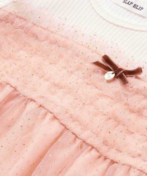 SLAP SLIP BABY（スラップスリップベビー）の「キラキラドットチュールスカートロンパースベビー(70~80cm)（ロンパース・キッズ・ブルー/オレンジ・70cm/80ｃｍ）」の20枚目の写真