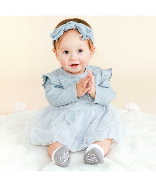 SLAP SLIP BABY（スラップスリップベビー）の「キラキラドットチュールスカートロンパースベビー(70~80cm)（ロンパース・キッズ・ブルー/オレンジ・70cm/80ｃｍ）」の21枚目の写真