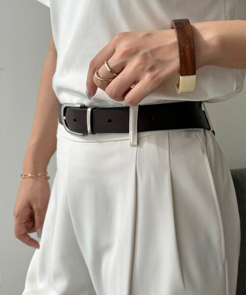 DISCOAT(ディスコート)の「シンプルレザーベルト(ベルト・レディース・ブラック/ブラウン・FREE)」の5枚目の写真