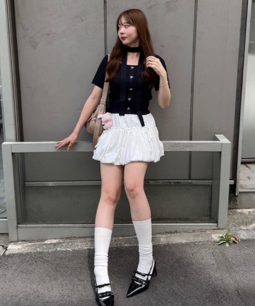 continuer de NICE CLAUP（コンティニューデナイスクラップ）の「チョーカー付ベビーケーブルＰＯ（ニット/セーター・レディース・アイボリー/レッド/ネイビー/イエロー・FREE）」の12枚目の写真