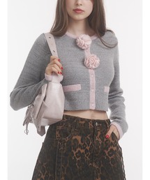 「jouetie」 カーディガン MEDIUM グレー レディース KOEISTORE カーディガン レディース 春 夏 春夏 黒 白 ニット