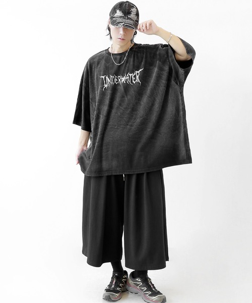 minsobi（ミンソビ）の「タックボリュームワイドバミューダ（その他パンツ・メンズ・ブラック/グレー・FREE）」の8枚目の写真