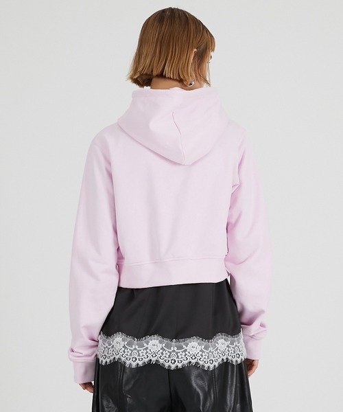 PRANK PROJECT(プランクプロジェクト)の「ミニジップアップフーディ / Mini Zip-up Hoodie(パーカー・レディース・チャコールグレー/グレー/ピンク・FREE)」の17枚目の写真