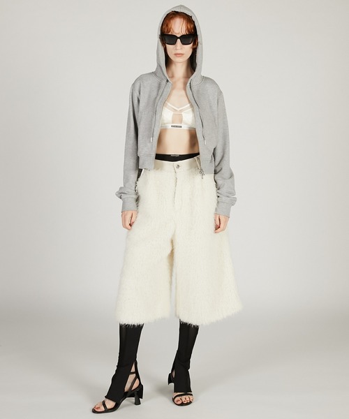 PRANK PROJECT（プランクプロジェクト）の「ミニジップアップフーディ / Mini Zip-up Hoodie（パーカー・レディース・チャコールグレー/グレー/ピンク・FREE）」の19枚目の写真