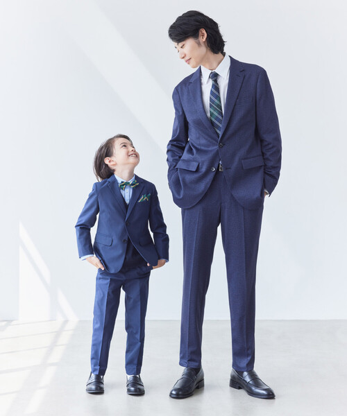 COMME CA ISM(コムサイズム)の「マイクロチェック スーツ (110-130cm)(スーツセット・キッズ・ネイビー・130cm/120cm/110cm)」の4枚目の写真