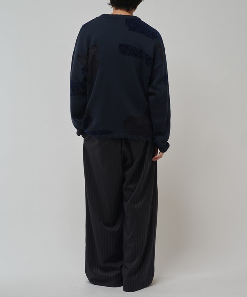 Lui's(ルイス)の「ランダムインターシャニット(ニット/セーター・メンズ・ブラック/ネイビー・FREE)」の15枚目の写真