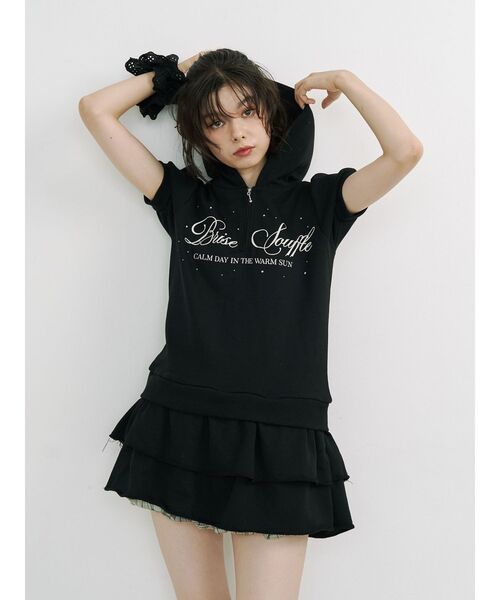 jouetie（ジュエティ）の「ロゴフリルミニワンピース（ワンピース・レディース・ブラック/グレー/ピンク・MEDIUM）」の19枚目の写真