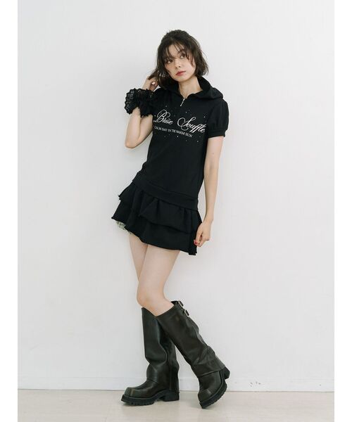 jouetie（ジュエティ）の「ロゴフリルミニワンピース（ワンピース・レディース・ブラック/グレー/ピンク・MEDIUM）」の20枚目の写真