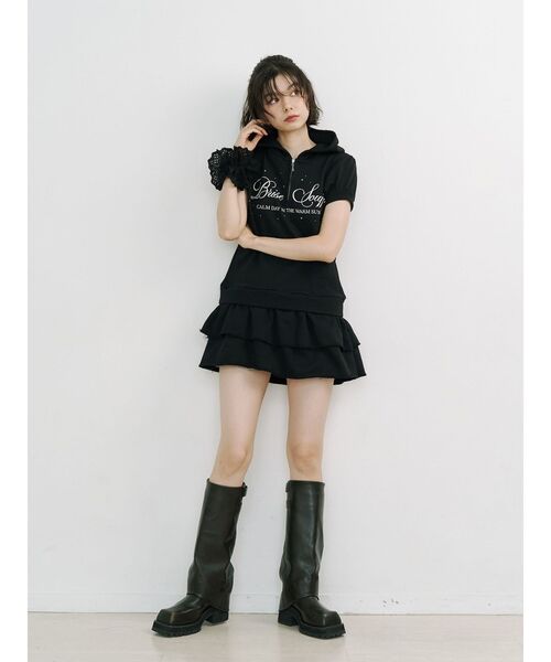 jouetie（ジュエティ）の「ロゴフリルミニワンピース（ワンピース・レディース・ブラック/グレー/ピンク・MEDIUM）」の21枚目の写真