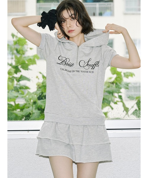 jouetie（ジュエティ）の「ロゴフリルミニワンピース（ワンピース・レディース・ブラック/グレー/ピンク・MEDIUM）」の3枚目の写真