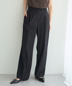 高級約1.9万ウール★美品◎スティーブンアラン　スラックス　ブラック　ワイド　S Steven Alan＞ ウール オックスフォード イン ツープリーツ