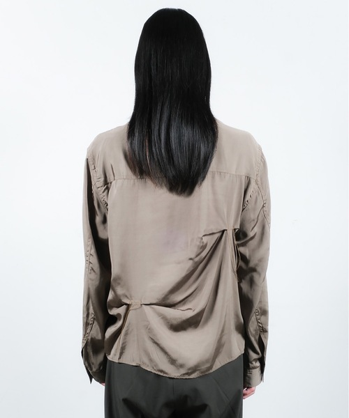 JIEDA（ジエダ）の「RAYON SILK SHIRT JACKET（シャツ/ブラウス・メンズ・サンドグレー/ブラック・1/2）」の7枚目の写真