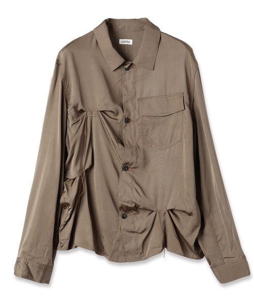 JIEDA（ジエダ）の「RAYON SILK SHIRT JACKET（シャツ/ブラウス・メンズ・サンドグレー/ブラック・1/2）」の11枚目の写真