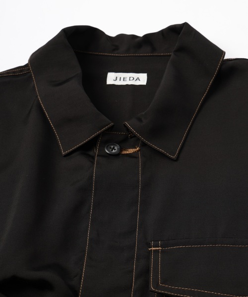JIEDA（ジエダ）の「RAYON SILK SHIRT JACKET（シャツ/ブラウス・メンズ・サンドグレー/ブラック・1/2）」の15枚目の写真