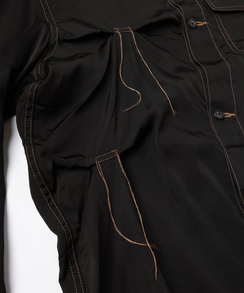 JIEDA（ジエダ）の「RAYON SILK SHIRT JACKET（シャツ/ブラウス・メンズ・サンドグレー/ブラック・1/2）」の17枚目の写真