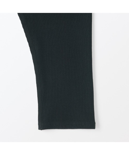 無印良品（ムジルシリョウヒン）の「キッズ　ストレッチリブ編み　レギンス（七分丈）（レギンス/スパッツ・キッズ・ブラック・110/120/130/150/140）」の4枚目の写真
