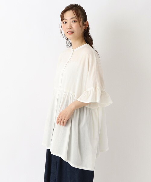 スクエアチュニック イエナ IENA ツイードスクエアチュニック （グレー