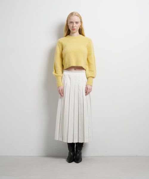 LANVIN en Bleu（ランバンオンブルー）の「フォックスカシミヤパフスリーブニット（ニット/セーター・レディース・ボルドー/イエロー/チャコールグレー/オフホワイト・38）」の5枚目の写真