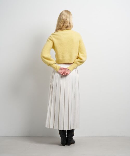 LANVIN en Bleu（ランバンオンブルー）の「フォックスカシミヤパフスリーブニット（ニット/セーター・レディース・ボルドー/イエロー/チャコールグレー/オフホワイト・38）」の7枚目の写真