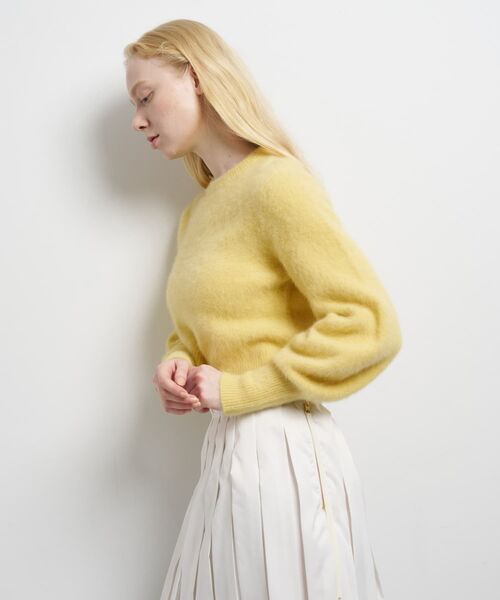 LANVIN en Bleu（ランバンオンブルー）の「フォックスカシミヤパフスリーブニット（ニット/セーター・レディース・ボルドー/イエロー/チャコールグレー/オフホワイト・38）」の9枚目の写真