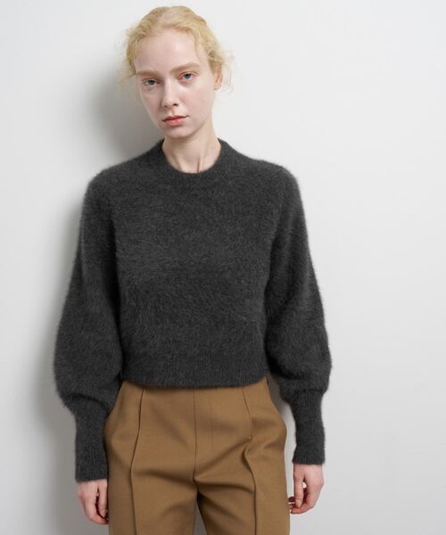 LANVIN en Bleu（ランバンオンブルー）の「フォックスカシミヤパフスリーブニット（ニット/セーター・レディース・ボルドー/イエロー/チャコールグレー/オフホワイト・38）」の21枚目の写真