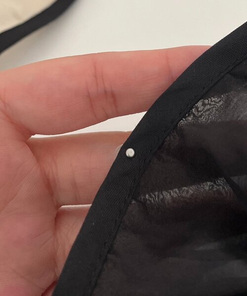 prose verse（プロズヴェール）の「パール付きパイピングシフォンシュシュ（シュシュ・レディース・ブラック/アイボリー・FREE）」の9枚目の写真