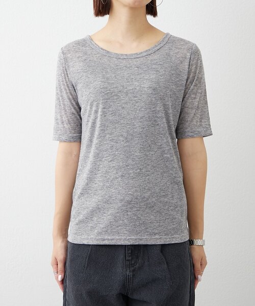 WILLOW(ウィロー)の「【willow】5分袖シアースラブボタンタンクセットトップス(Tシャツ/カットソー・レディース・グレー/ブラウン・ONE SIZE)」の20枚目の写真