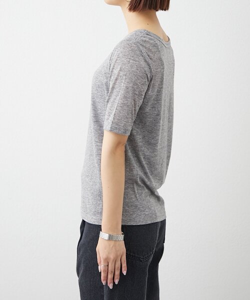 WILLOW(ウィロー)の「【willow】5分袖シアースラブボタンタンクセットトップス(Tシャツ/カットソー・レディース・グレー/ブラウン・ONE SIZE)」の21枚目の写真