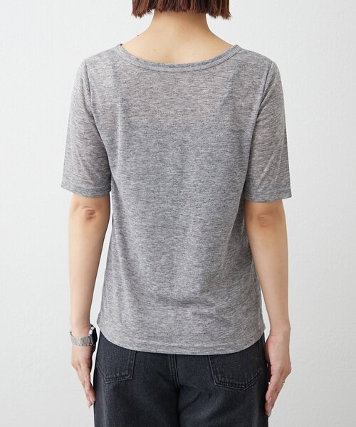 WILLOW(ウィロー)の「【willow】5分袖シアースラブボタンタンクセットトップス(Tシャツ/カットソー・レディース・グレー/ブラウン・ONE SIZE)」の22枚目の写真