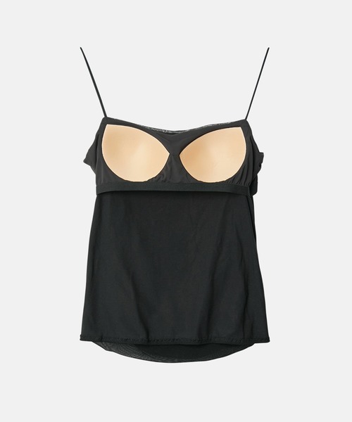 LE CIEL BLEU（ルシェルブルー）の「ラシェッドチュールキャミトップ / Ruched Tulle Cami Top（Tシャツ/カットソー・レディース・オフホワイト/ライトブルー/ライトピンク/ブラック・38/36）」の16枚目の写真