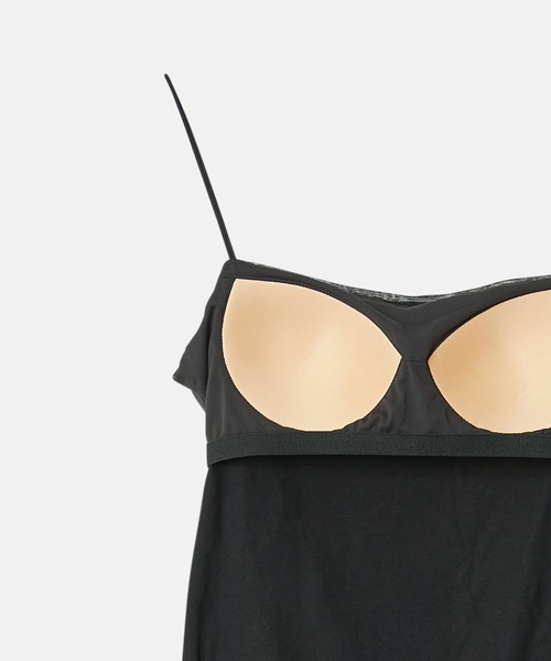 LE CIEL BLEU（ルシェルブルー）の「ラシェッドチュールキャミトップ / Ruched Tulle Cami Top（Tシャツ/カットソー・レディース・オフホワイト/ライトブルー/ライトピンク/ブラック・38/36）」の19枚目の写真