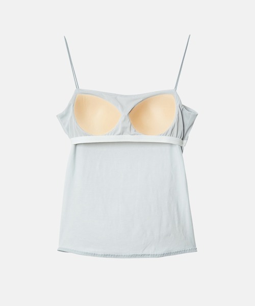 LE CIEL BLEU（ルシェルブルー）の「ラシェッドチュールキャミトップ / Ruched Tulle Cami Top（キャミソール・レディース・オフホワイト/ライトブルー/ライトピンク/ブラック・38/36）」の20枚目の写真