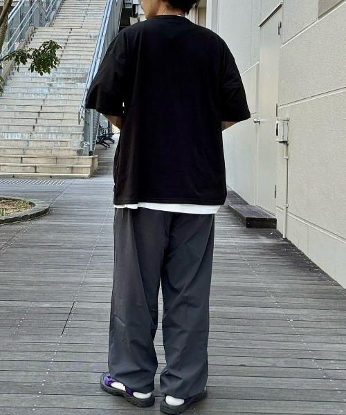 CAMP7（キャンプセブン）の「【接触冷感】【CAMP7】ロゴワッペン胸ポケットＴシャツ / エコ素材（Tシャツ/カットソー・メンズ・ブラック/ホワイト・XL/M/L）」の5枚目の写真