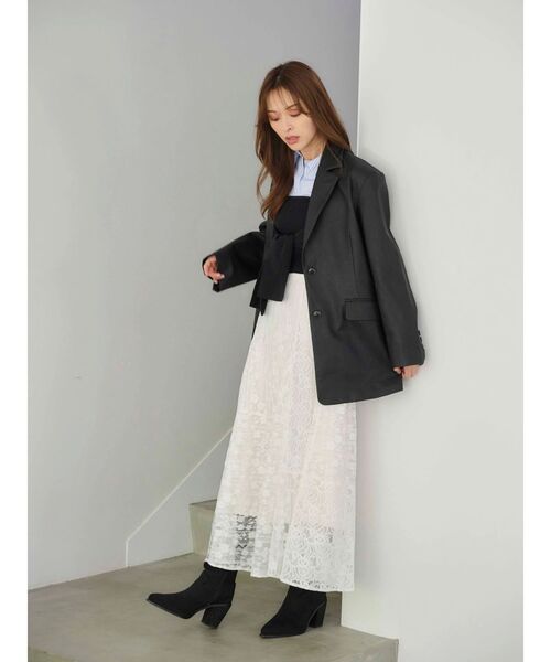 MERCURYDUO（マーキュリーデュオ）の「フェイクレザーオーバージャケット（テーラードジャケット・レディース・ブラック・SMALL/MEDIUM）」の18枚目の写真