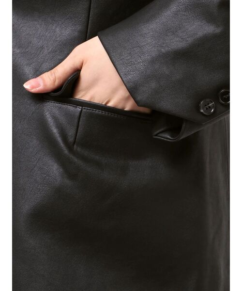 MERCURYDUO(マーキュリーデュオ)の「フェイクレザーオーバージャケット(テーラードジャケット・レディース・ブラック・SMALL/MEDIUM)」の19枚目の写真