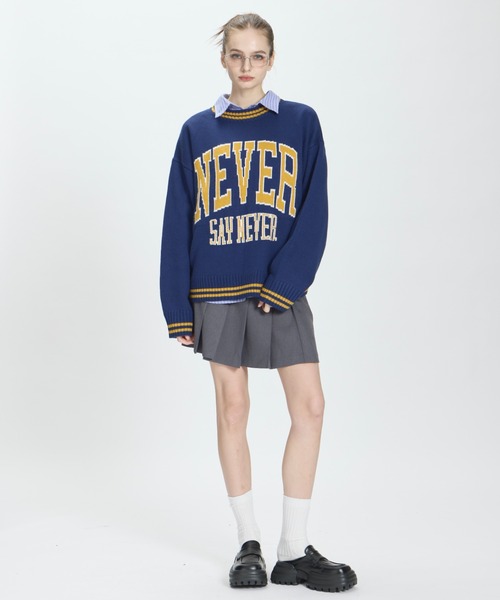 BENUA(ベヌア)の「logo knit/ロゴニット(ニット/セーター・レディース・ネイビー/ブラウン・FREE)」の13枚目の写真