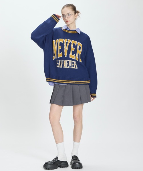 BENUA(ベヌア)の「logo knit/ロゴニット(ニット/セーター・レディース・ネイビー/ブラウン・FREE)」の14枚目の写真