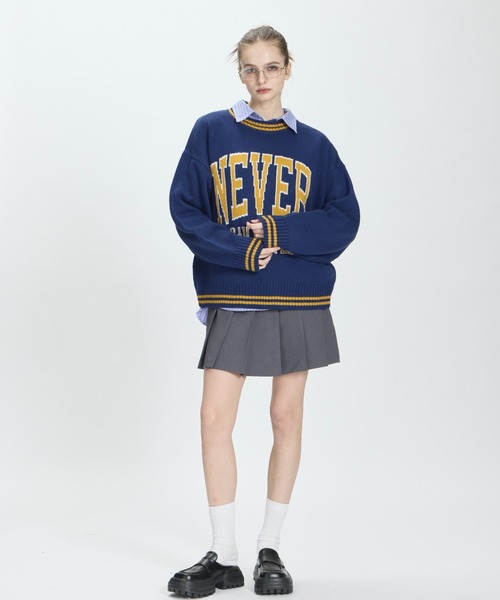 BENUA(ベヌア)の「logo knit/ロゴニット(ニット/セーター・レディース・ネイビー/ブラウン・FREE)」の15枚目の写真