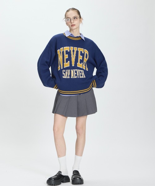 BENUA(ベヌア)の「logo knit/ロゴニット(ニット/セーター・レディース・ネイビー/ブラウン・FREE)」の16枚目の写真